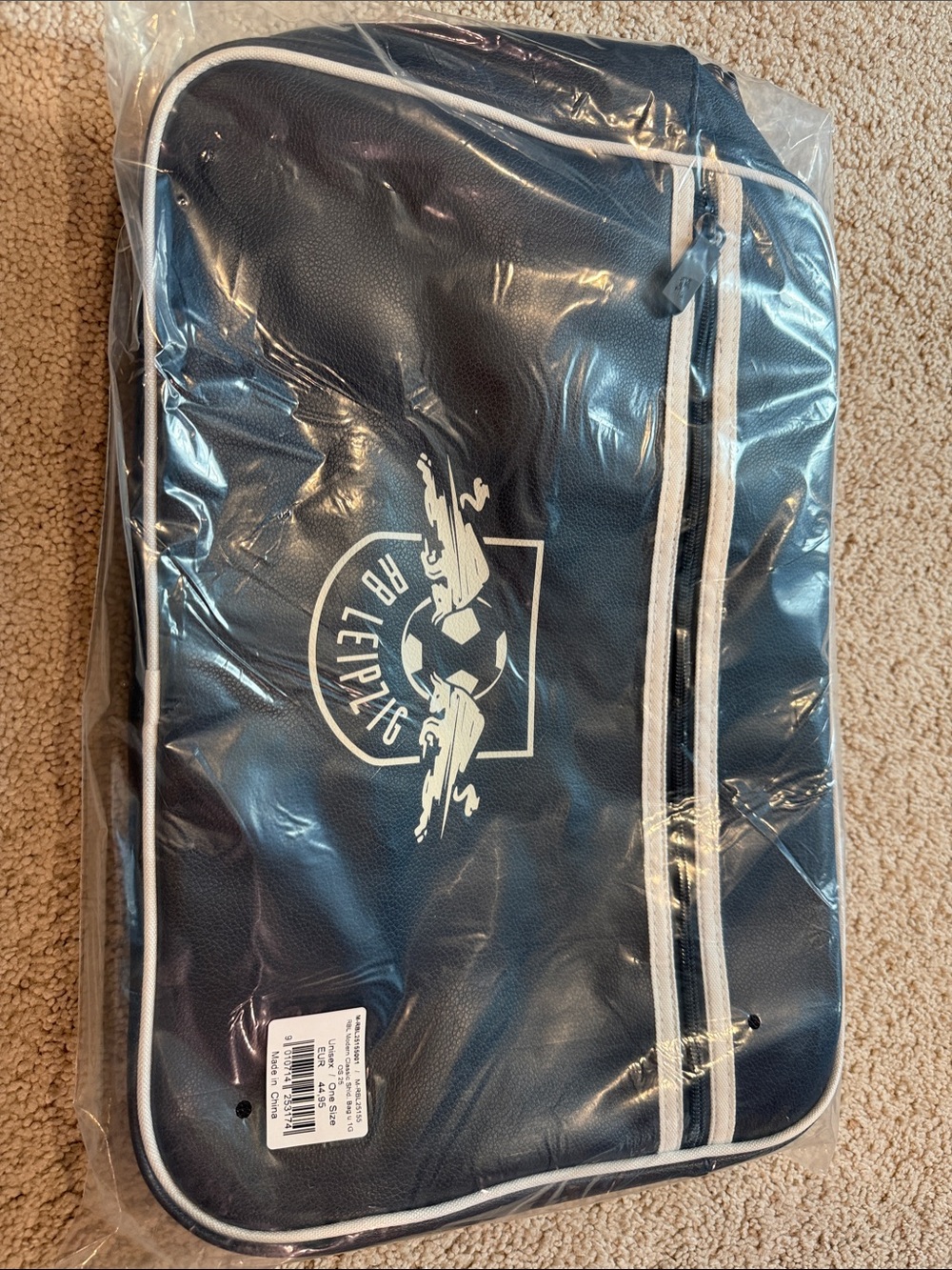 NWT REDBULL Leipzig Dark Blue/Black and White Men's Sports Duffle Bag